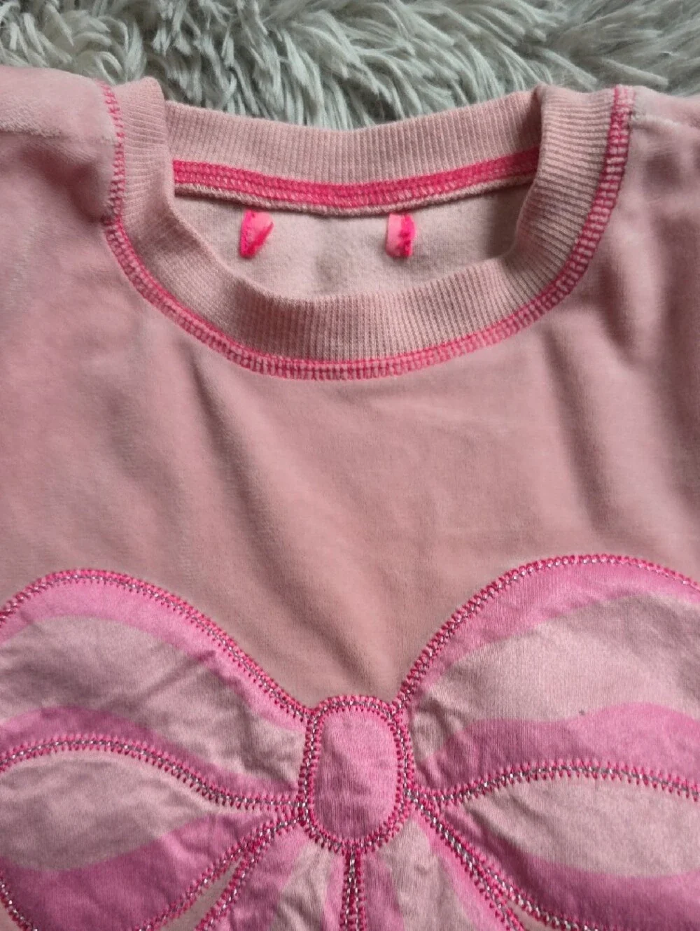 Pink Bow Velour Loungewear Set
